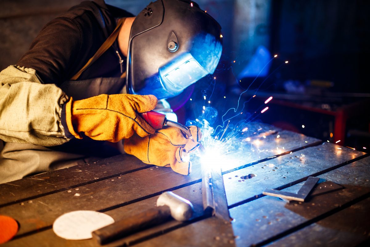 Cutting Metal With Plasma Equipment On Plant.