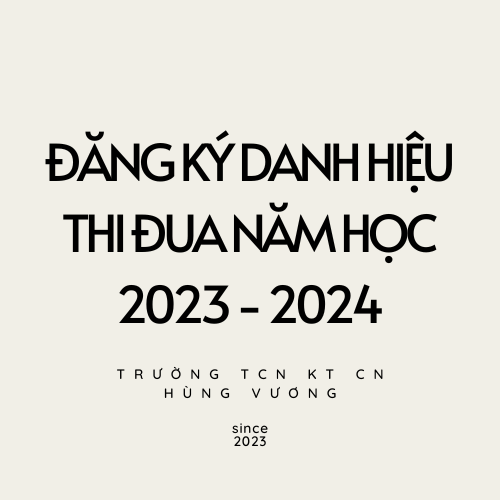 ĐĂng KÝ Danh HiỆu Thi Đua NĂm HỌc 2023 2024
